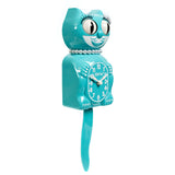 Vibrant Blue Turquoise Lady Kit-Cat Klock