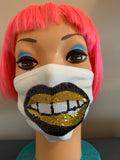 Black and Gold Face Mask