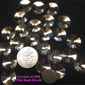 Crystal 16 MM Flat Back Rivoli