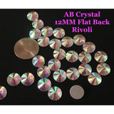 AB Crystal 12 MM Flat Back Rivoli