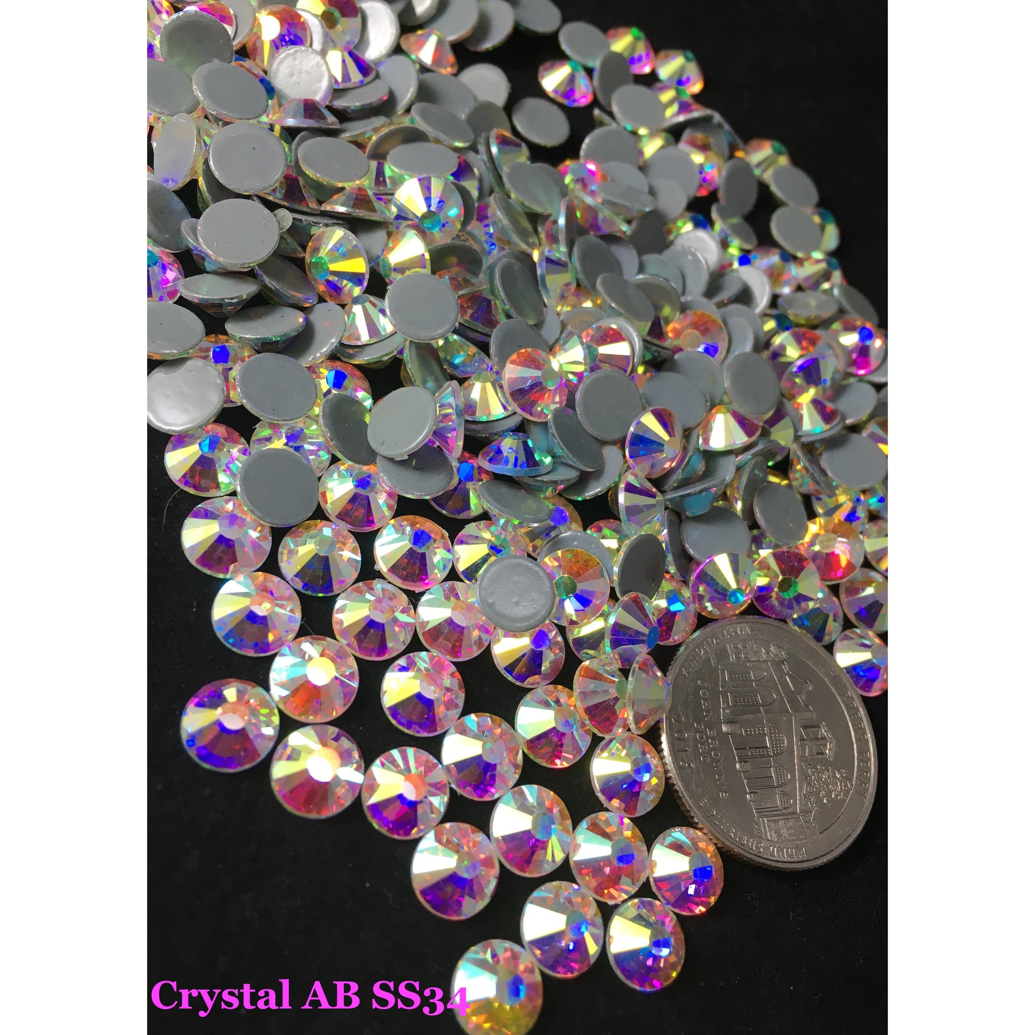 SS34 (7mm) AND SS40 (8.5mm) Crystal Hotfix Rhinestone