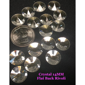Crystal 14 MM Flat Back Rivoli is