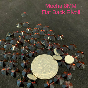 Mocha 8 MM Flat Back Rivoli