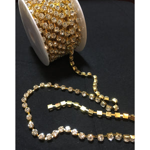 Gold SS28 Crystal Rhinestone Chain